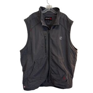 Ariat FR Canvas Vest Mens 3XL Tall Gray Flame Resistant CAT 4 Safety Workwear